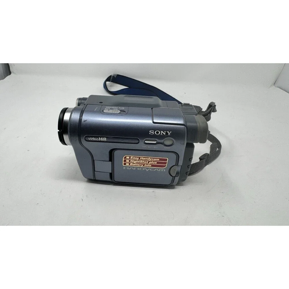 FOR PARTS - Sony Handycam CCD-TRV128 Hi-8 Analog Chrome Blue Camcorder